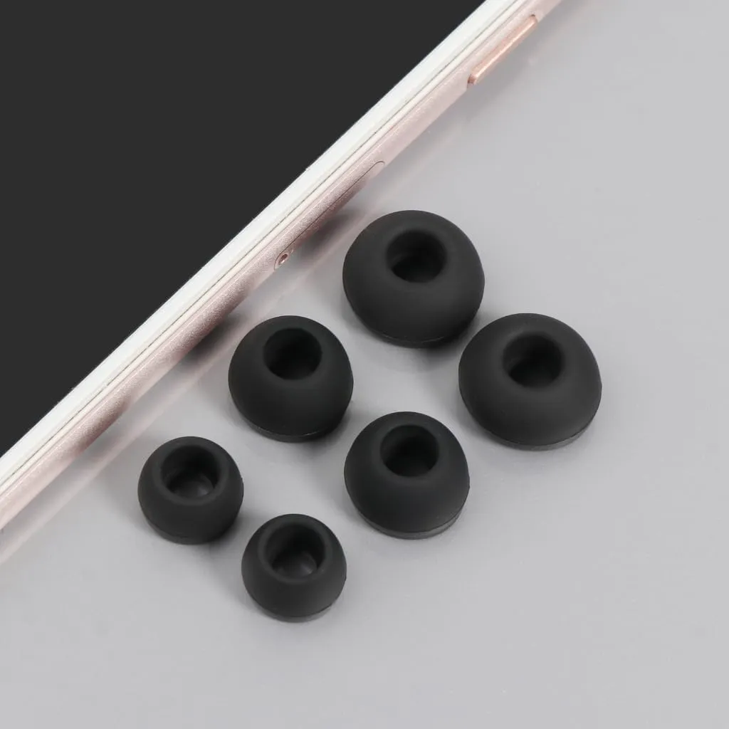 12 Pcs Silicone Buds Ear Tips S/M/L Sizes Earbuds Soft Rubber Flexible Eartips Buds Wing Tips Fit in Case Buds (White)