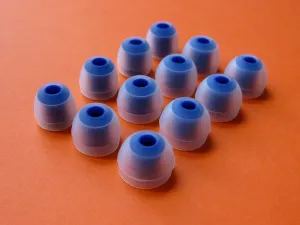 12pcs (CL-BL)- S/M/L Replacement Set Eartips Earbuds for in Ear Earphones with 6.4mm to 7.4mm Nozzle Attachment