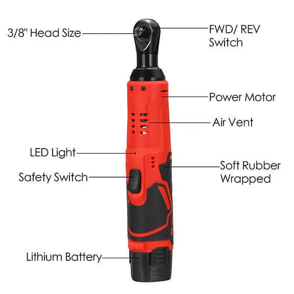 12V 65Nm Cordless Ratchet Wrench