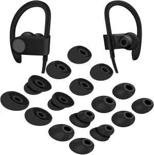 16 Pieces Replacement Earpads Ear Tips Teemade Earbuds Eargels for Power-Beats 1, Power-Beats 2, Power-Beats 3,Beats Wireless Stereo Earphones