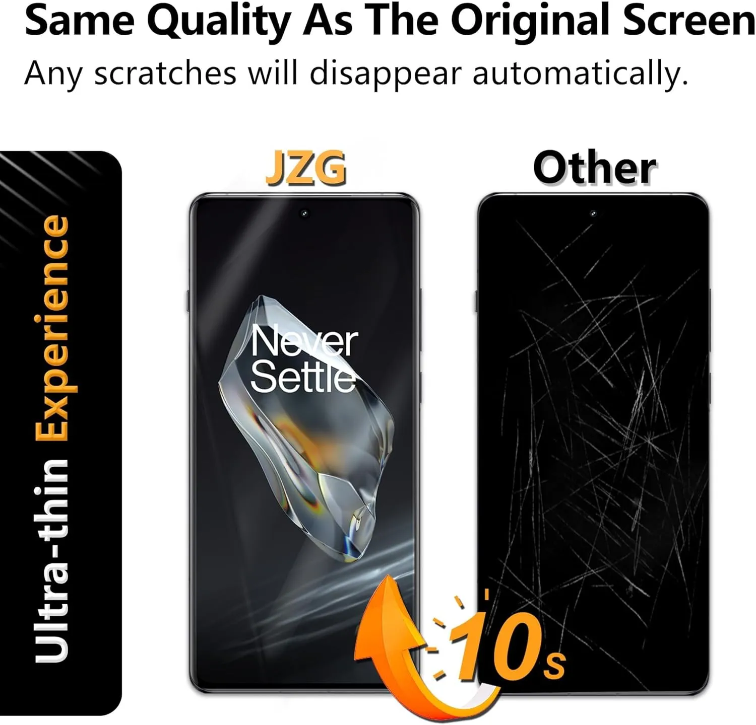 2 2pcs for OnePlus 12 Screen Protector (Not Tempered Glass), 2 Flexible TPU Film with 2 Glass Camera Lens Protector, Self-Healing, Bubble-Free, Easy Install, Compatible with Curved Edges and Cases
