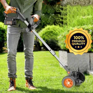 21V Electric Cordless Lawn Grass Weed Wacker Edge Trimmer