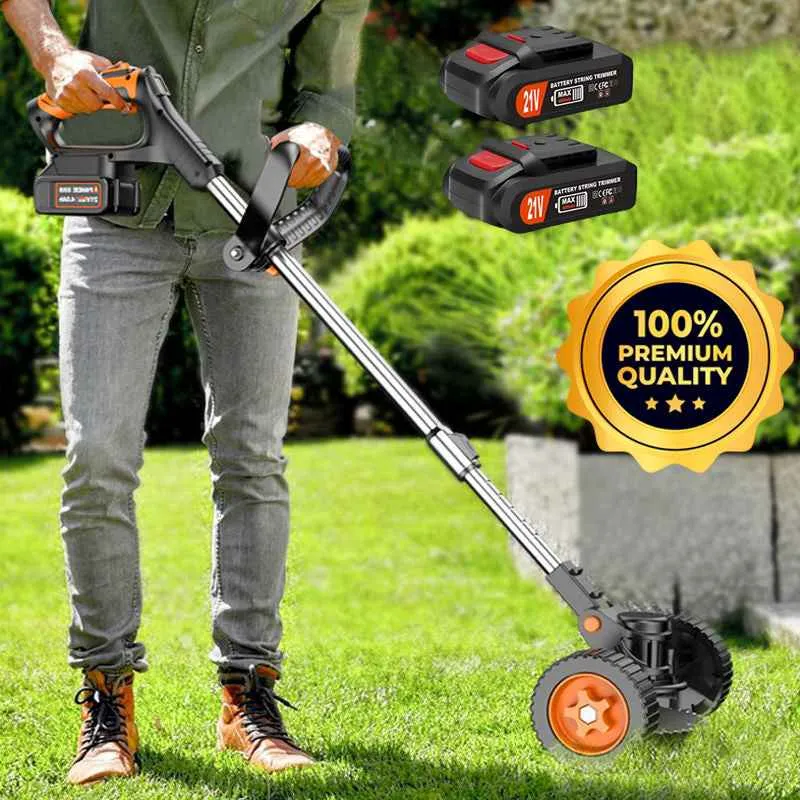 21V Electric Cordless Lawn Grass Weed Wacker Edge Trimmer