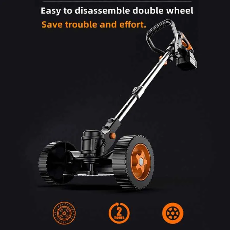 21V Electric Cordless Lawn Grass Weed Wacker Edge Trimmer