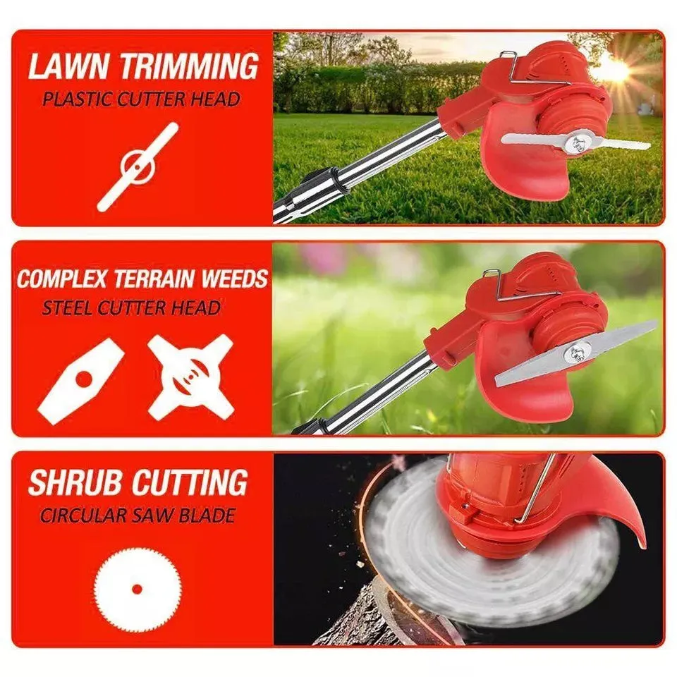 3-in-1 Cordless Electric Lawn Edger, Lightweight Grass & Weed Trimmer