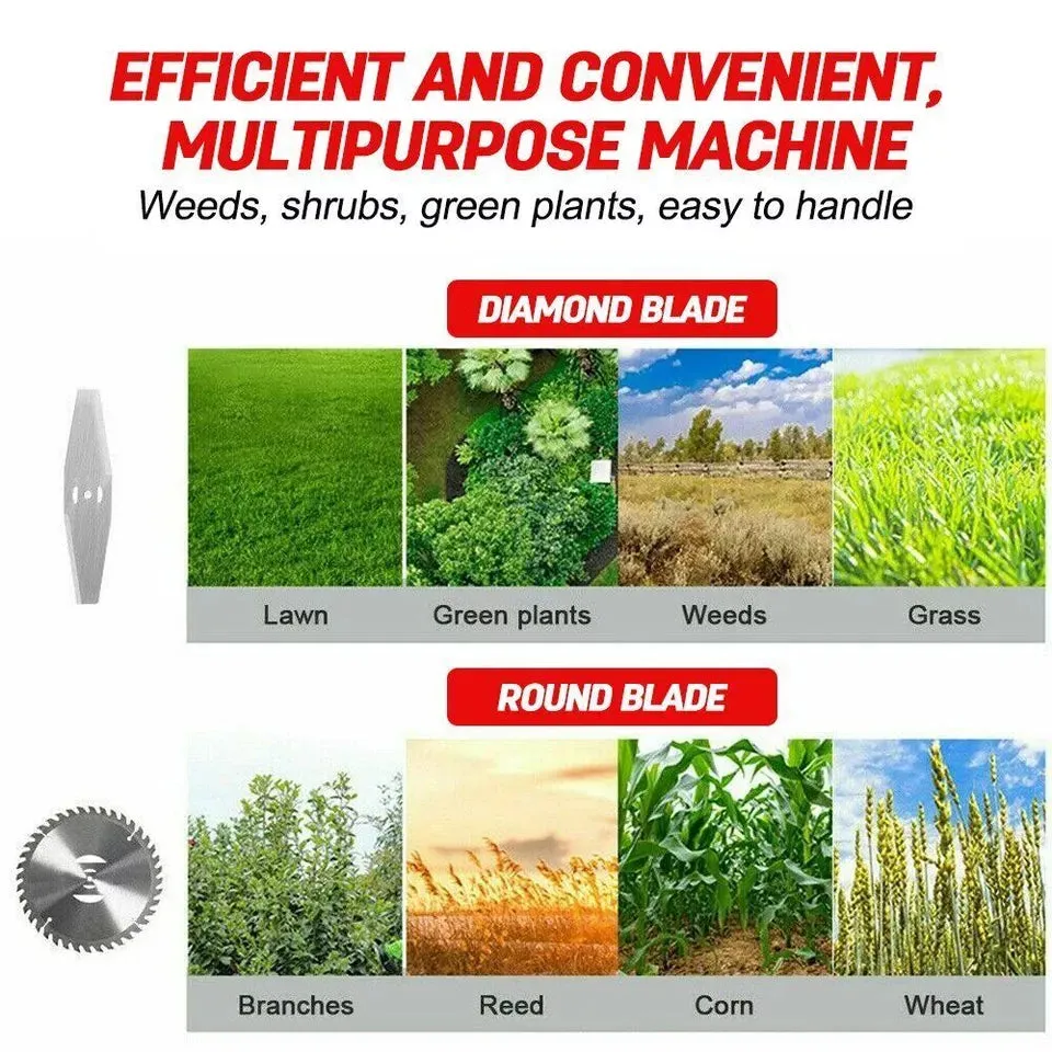 3-in-1 Cordless Electric Lawn Edger, Lightweight Grass & Weed Trimmer