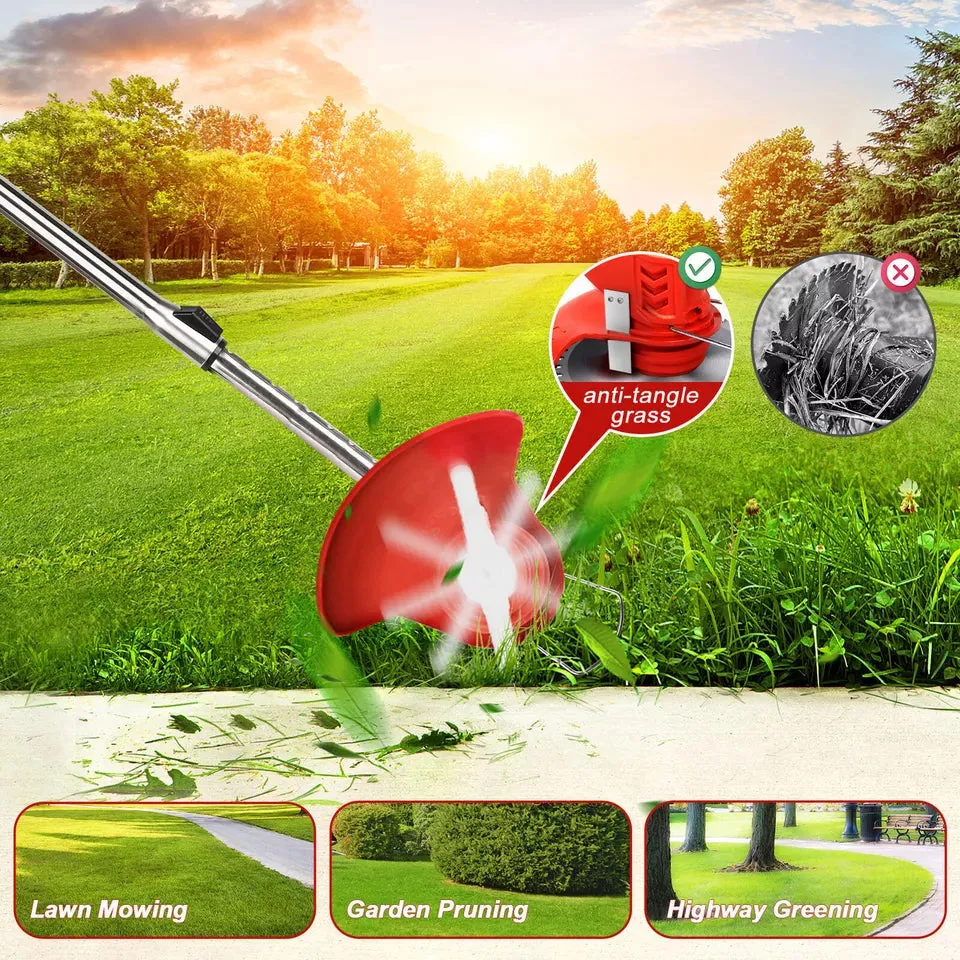 3-in-1 Cordless Electric Lawn Edger, Lightweight Grass & Weed Trimmer