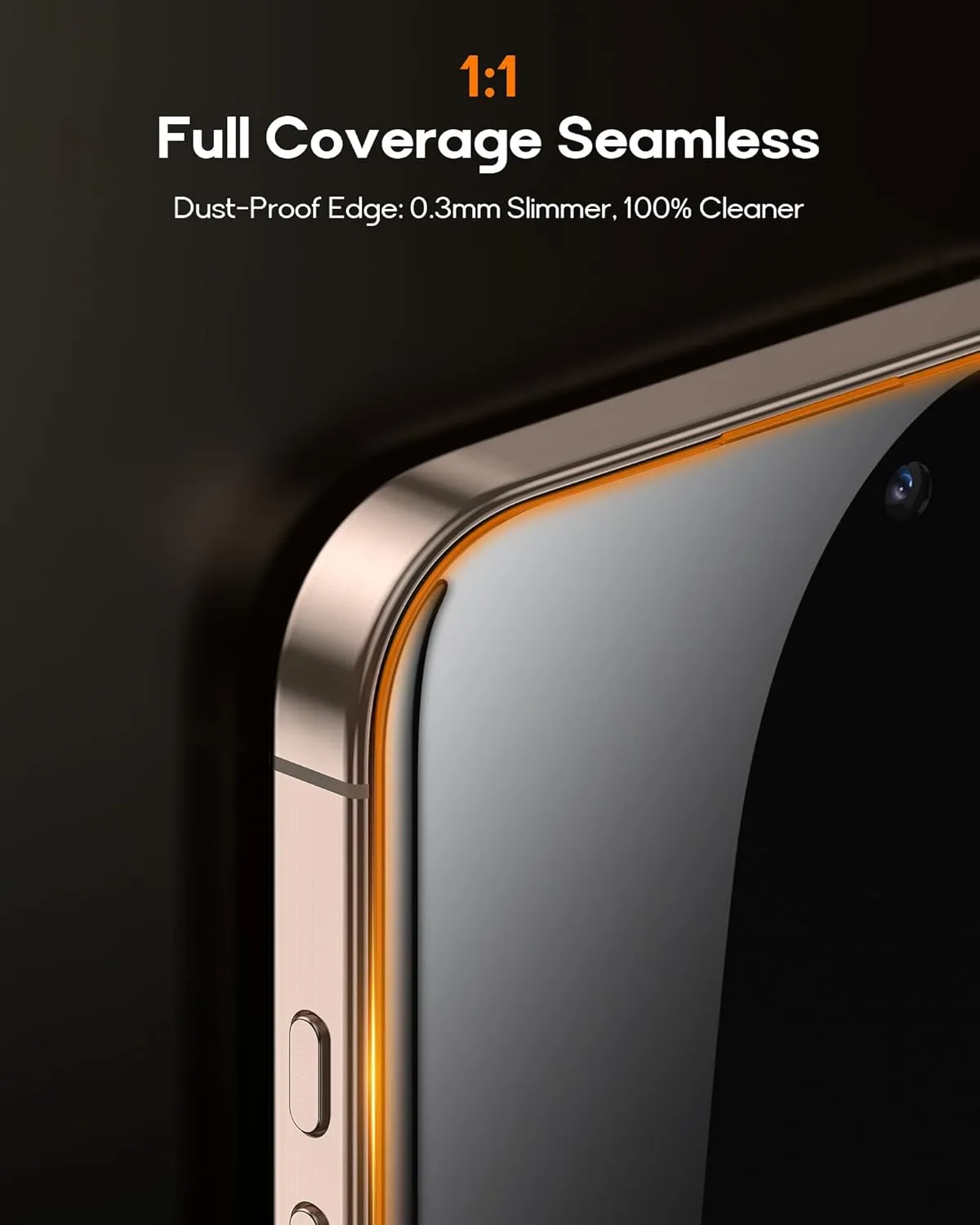 3 Pack for iPhone 16 Pro Privacy Screen Protector Tempered Glass:9H  Durable, Auto Positioning, Bubble Free, High Definition, Easy Installation