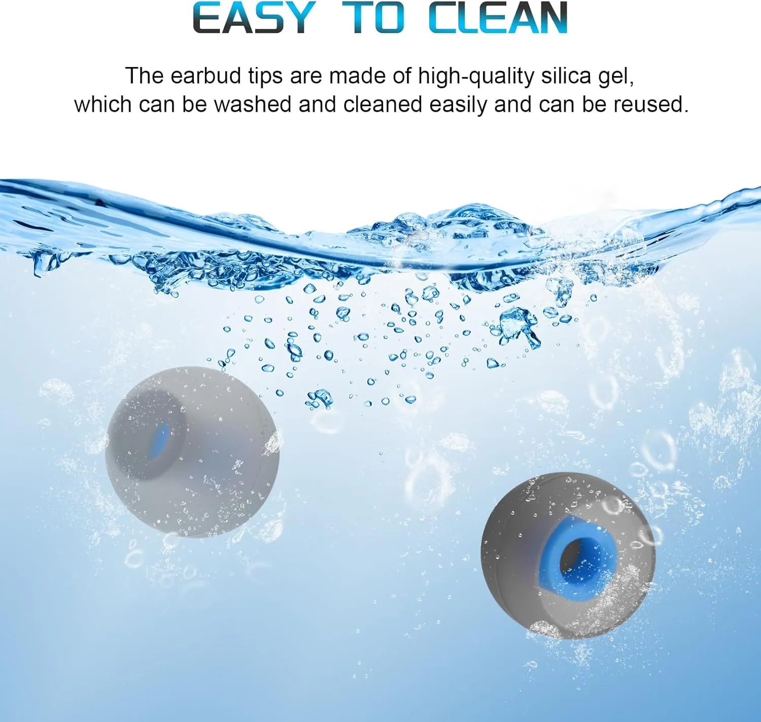 3 Pairs Replacement Silicone Eartips Earbuds Eargels Compatible with JBL TUNE120 T125TWS T120TWS Earphones