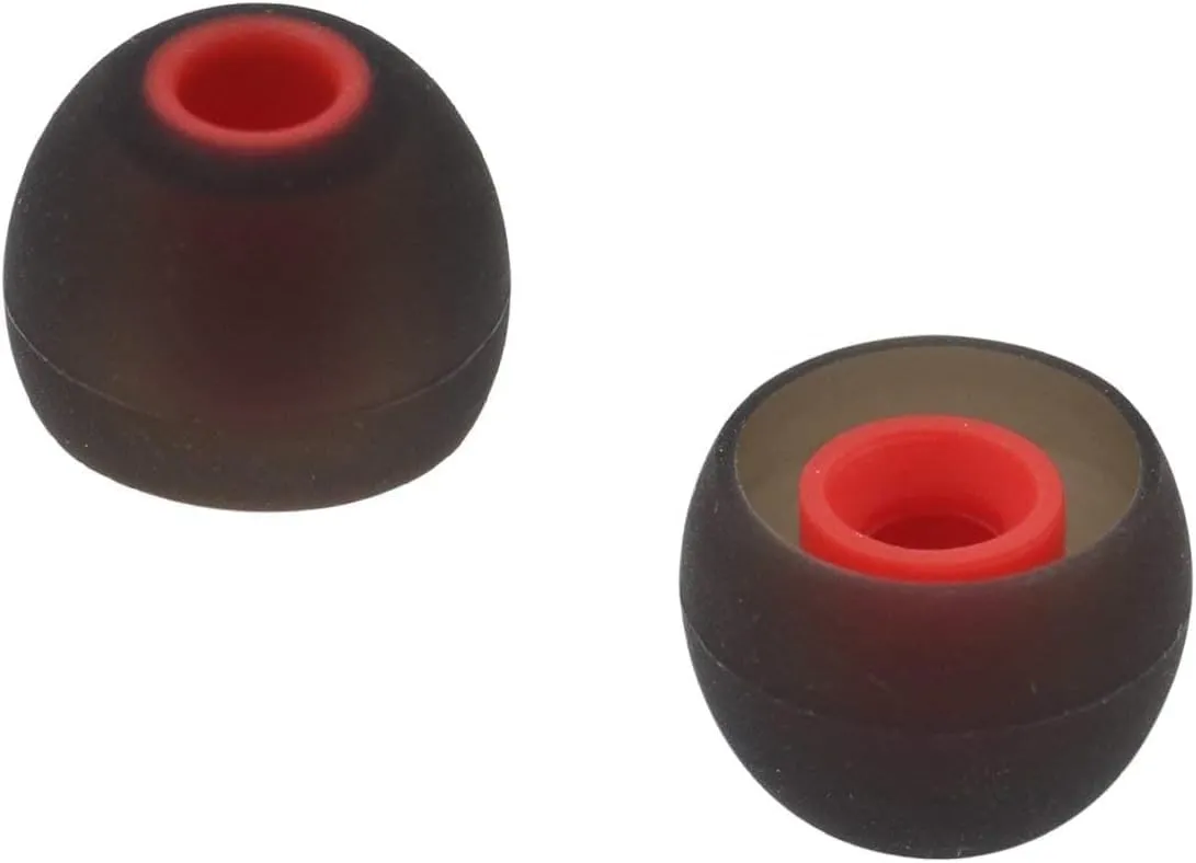 36 Pcs Medium Size Earbuds Ear Tips Replacement Tips Earbuds Cap Silicone Eartips Compatible with 1000xm4 1000xm5 Sony/Beats/AKG/KZ etc. in-Ear Earphones, 18 Pairs M Size,Black-Red (42118PBRM)