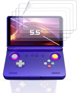 4 pack Screen Protector for Retroid Pocket Flip 2 Handheld Game Console, Clear, Flex Film, Case Friendly,for Retroid Pocket Flip 2,HD Clarity