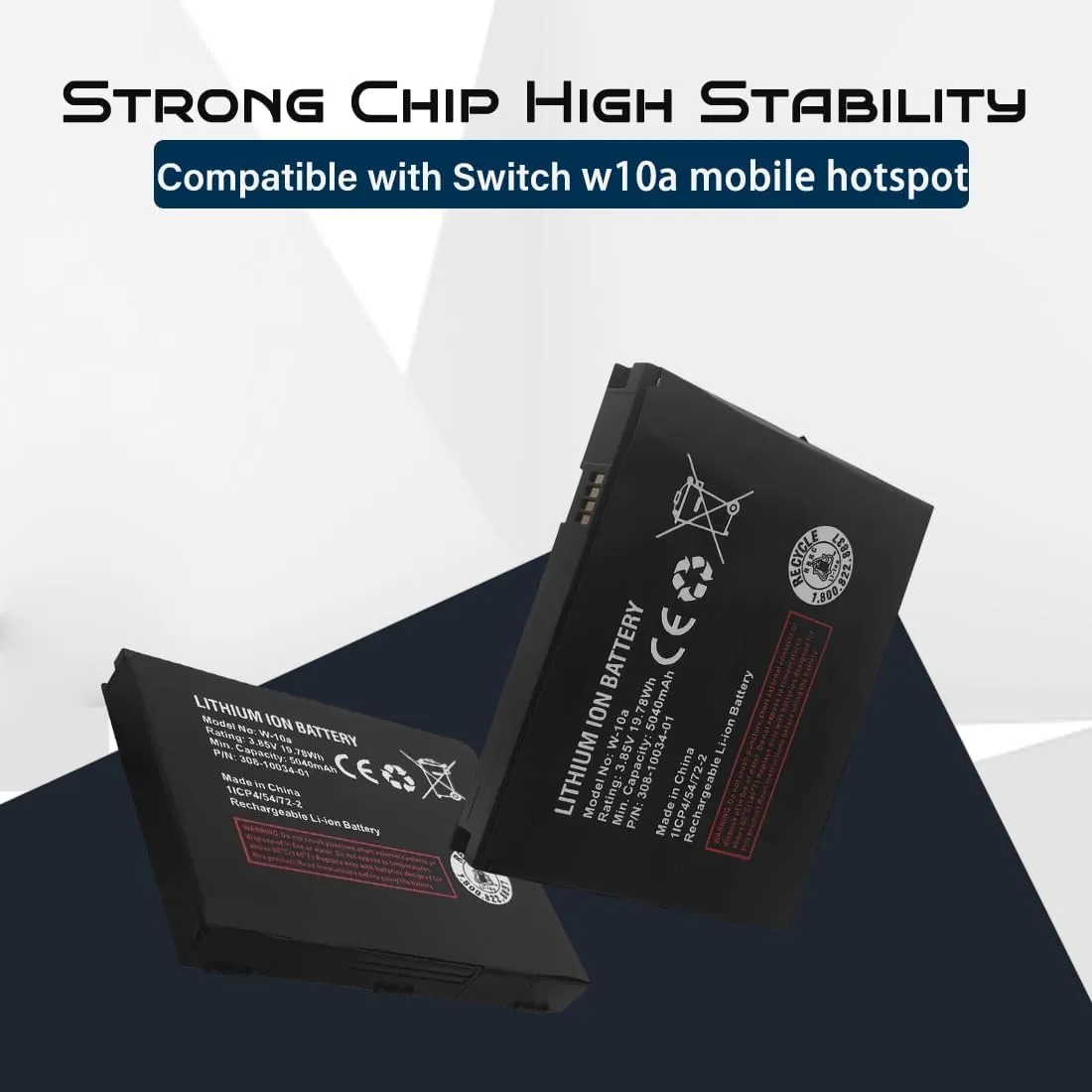 5040mAh W-10a Battery, 0 Cycle High Capacity Replacement Battery for Netgear MR1100 AT&T Nighthawk M1 LTE Mobile Hotspot Router Netgear (W-10 = W-10a)