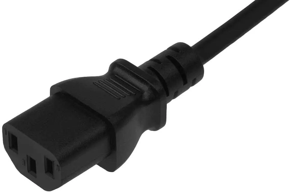 6 Feet (2 Meters) 14AWG Heavy Duty 3 Prong Monitor (Universal Power Cord) Computer Power Cord 6ft (2M) 3 Conductor (IEC320 C13 to NEMA 5-15P) 15 Amp AC Power Cable CNE593715 (3 Pack)