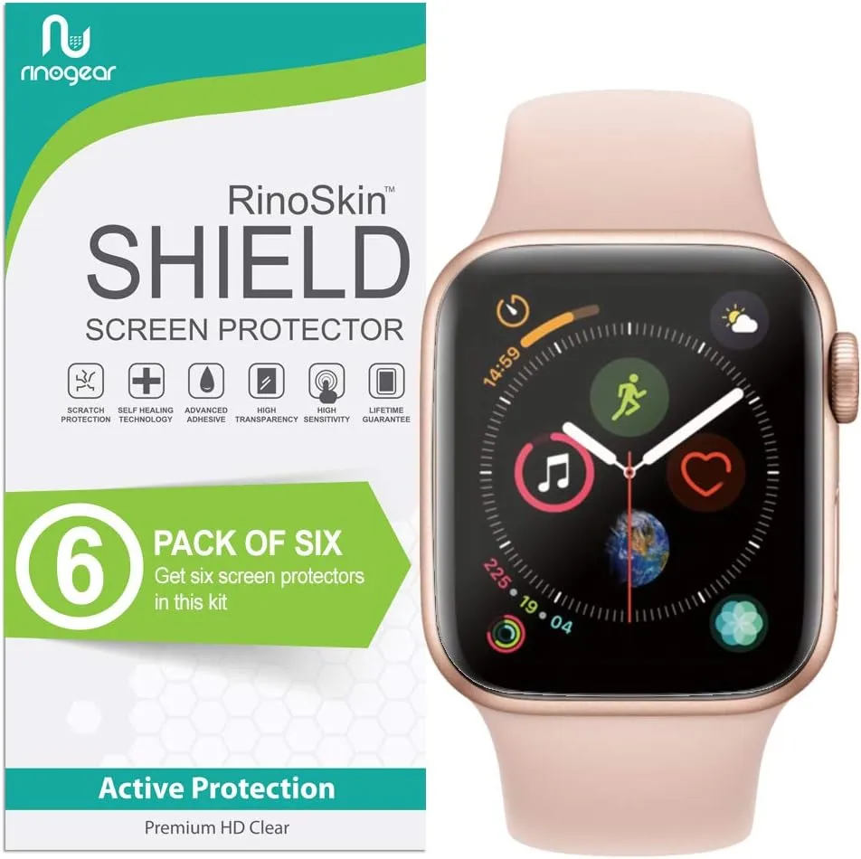 6-Pack Apple Watch 40mm Screen Protector for iWatch (Series 6, 5, 4, SE 2, SE) Flexible Clear Film Case Friendly Accessories