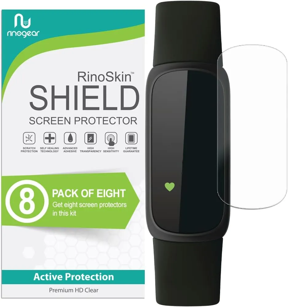 (8-Pack) Screen Protector for Fitbit Inspire 3 Screen Protector [Flexible Clear Film] Case Friendly Accessories