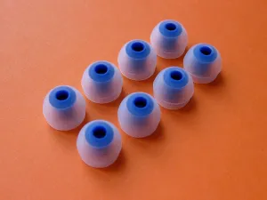 8pcs (CL-BL)- Large (L) Replacement Eartips Earbuds for In Ear Earphones with 6.4mm to 7.4mm Nozzle Attachment