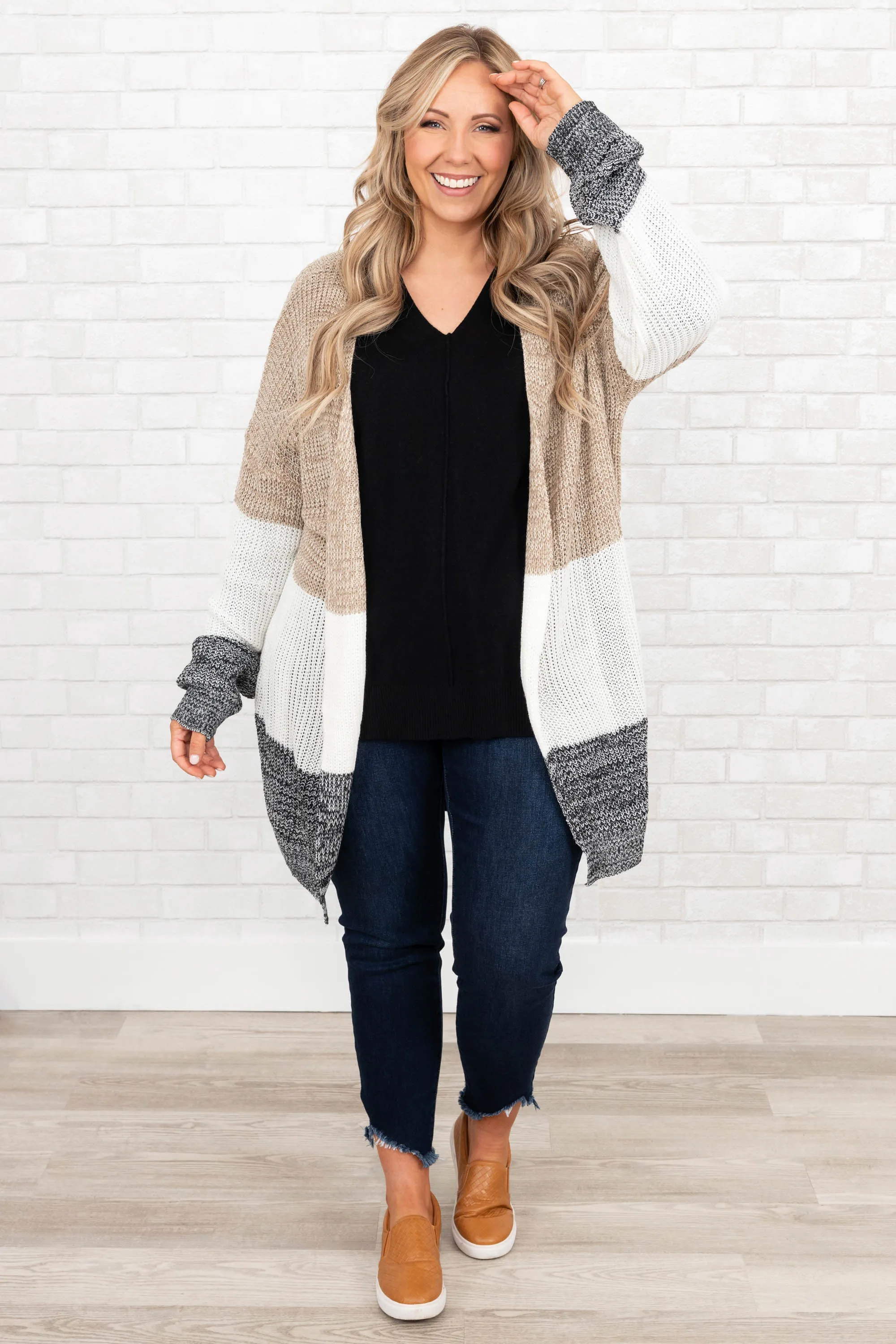 Above Standards Cardigan, Gray