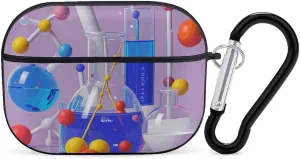 Airpods Pro Case for (2nd/1st Gen), Abstract Science Chemistry Illustration Airpods Pro 2 Cover, Earpods Case with Durable Carabiner, Earbud Cases Supports Wireless Charging Durable and Shockproof