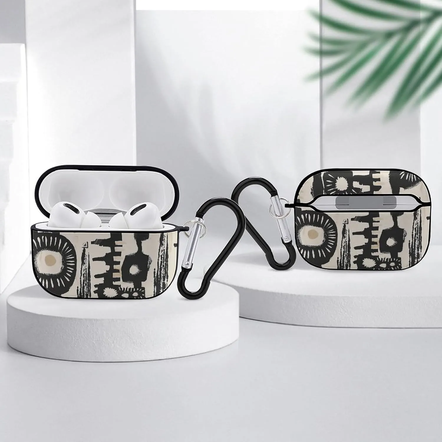 Airpods Pro Case for (2nd/1st Gen), African Print Design Airpods Pro 2 Cover, Earpods Case with Durable Carabiner, Earbud Cases Supports Wireless Charging Durable and Shockproof