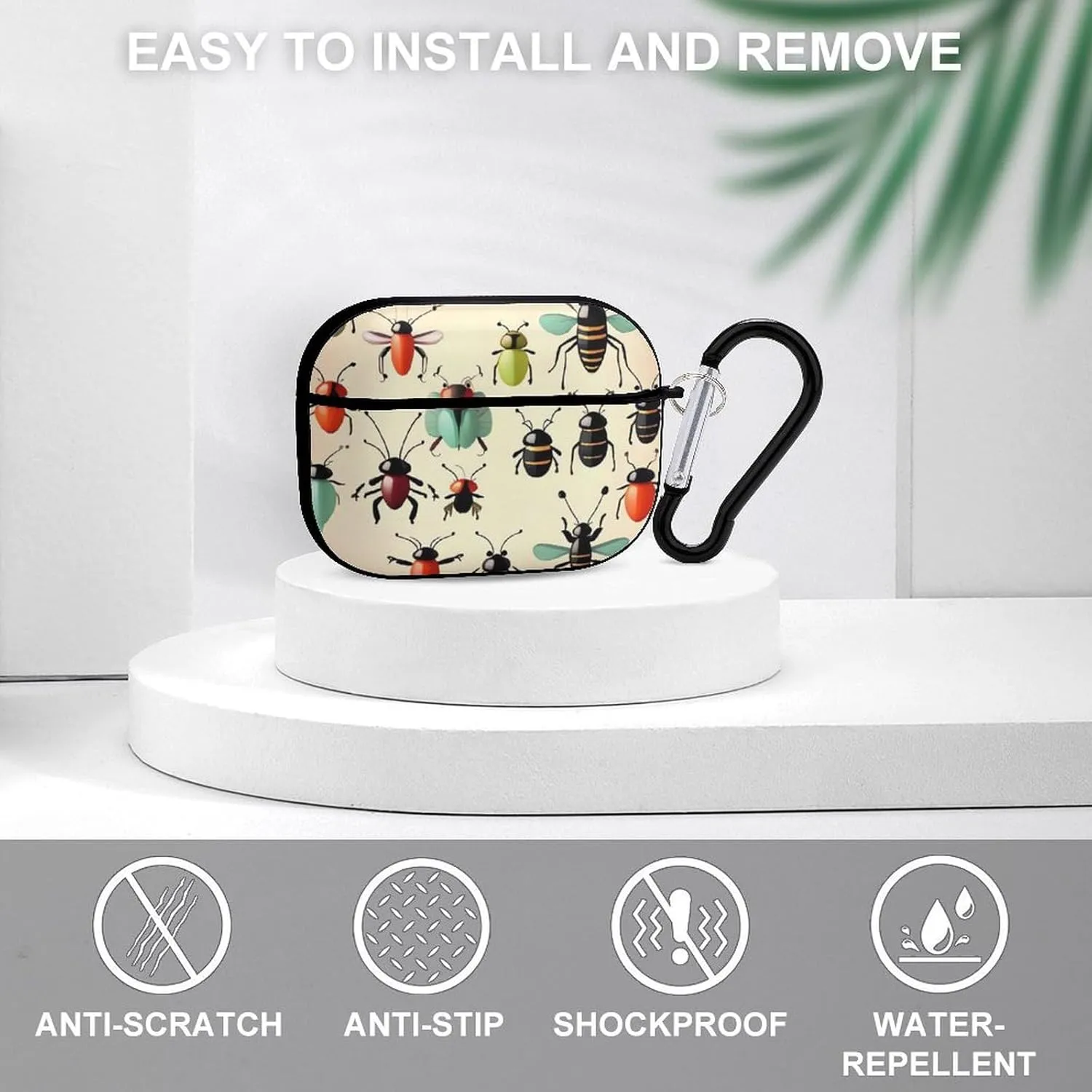 Airpods Pro Case for (2nd/1st Gen), Cartoon Small Animal Airpods Pro 2 Cover, Earpods Case with Durable Carabiner, Earbud Cases Supports Wireless Charging Durable and Shockproof