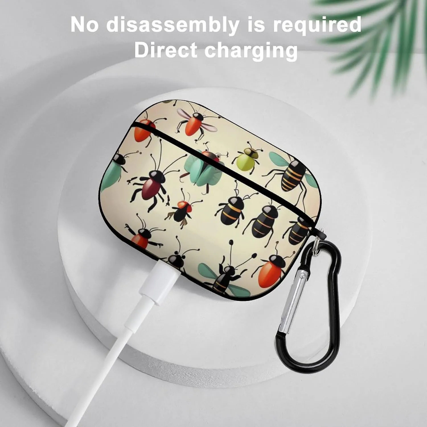 Airpods Pro Case for (2nd/1st Gen), Cartoon Small Animal Airpods Pro 2 Cover, Earpods Case with Durable Carabiner, Earbud Cases Supports Wireless Charging Durable and Shockproof