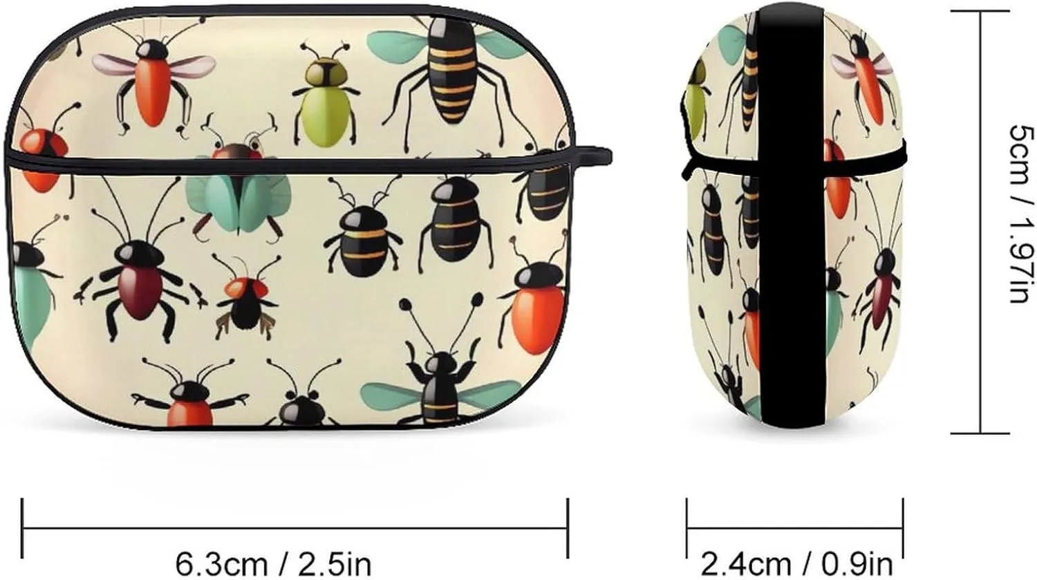 Airpods Pro Case for (2nd/1st Gen), Cartoon Small Animal Airpods Pro 2 Cover, Earpods Case with Durable Carabiner, Earbud Cases Supports Wireless Charging Durable and Shockproof