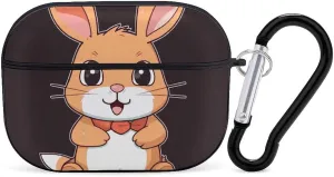 Airpods Pro Case for (2nd/1st Gen), Cute Cartoon Rabbit Airpods Pro 2 Cover, Earpods Case with Durable Carabiner, Earbud Cases Supports Wireless Charging Durable and Shockproof