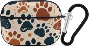 Airpods Pro Case for (2nd/1st Gen), Dog Paw Airpods Pro 2 Cover, Earpods Case with Durable Carabiner, Earbud Cases Supports Wireless Charging Durable and Shockproof