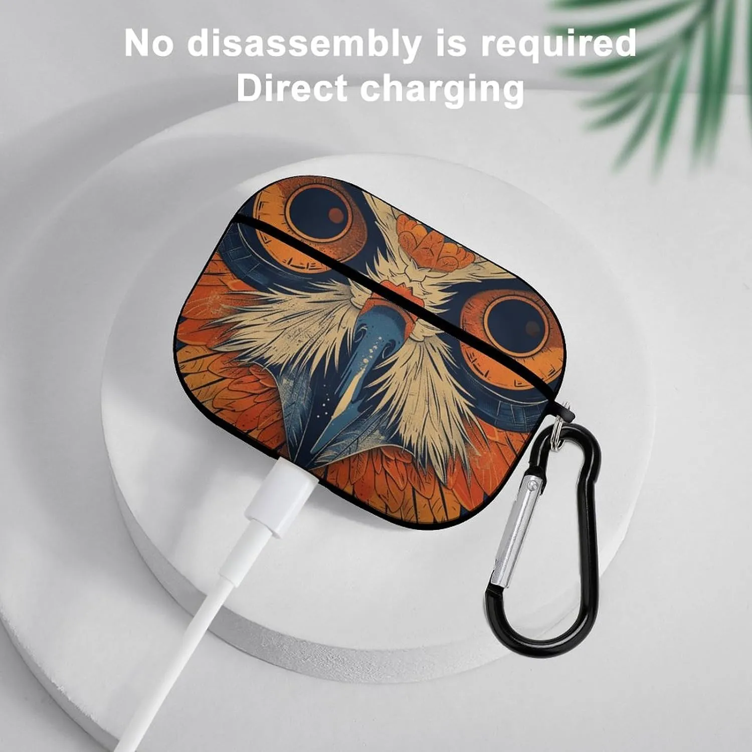 Airpods Pro Case for (2nd/1st Gen), Retro Color Owl Airpods Pro 2 Cover, Earpods Case with Durable Carabiner, Earbud Cases Supports Wireless Charging Durable and Shockproof