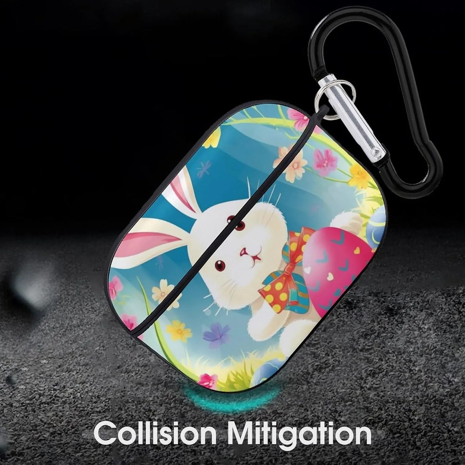 Airpods Pro Case for (2nd/1st Gen), Spring Happy Easter Holiday Airpods Pro 2 Cover, Earpods Case with Durable Carabiner, Earbud Cases Supports Wireless Charging Durable and Shockproof