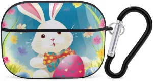 Airpods Pro Case for (2nd/1st Gen), Spring Happy Easter Holiday Airpods Pro 2 Cover, Earpods Case with Durable Carabiner, Earbud Cases Supports Wireless Charging Durable and Shockproof