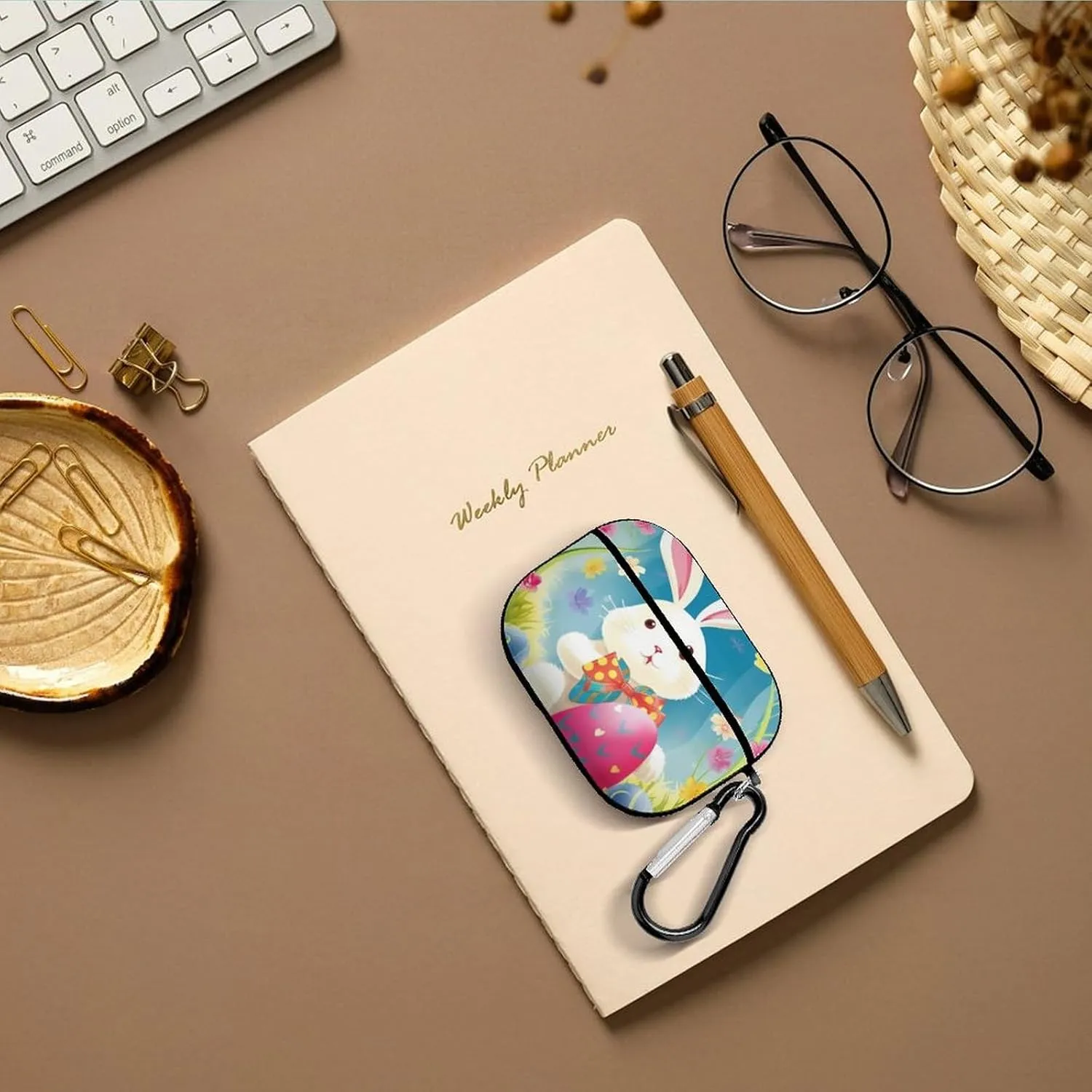 Airpods Pro Case for (2nd/1st Gen), Spring Happy Easter Holiday Airpods Pro 2 Cover, Earpods Case with Durable Carabiner, Earbud Cases Supports Wireless Charging Durable and Shockproof