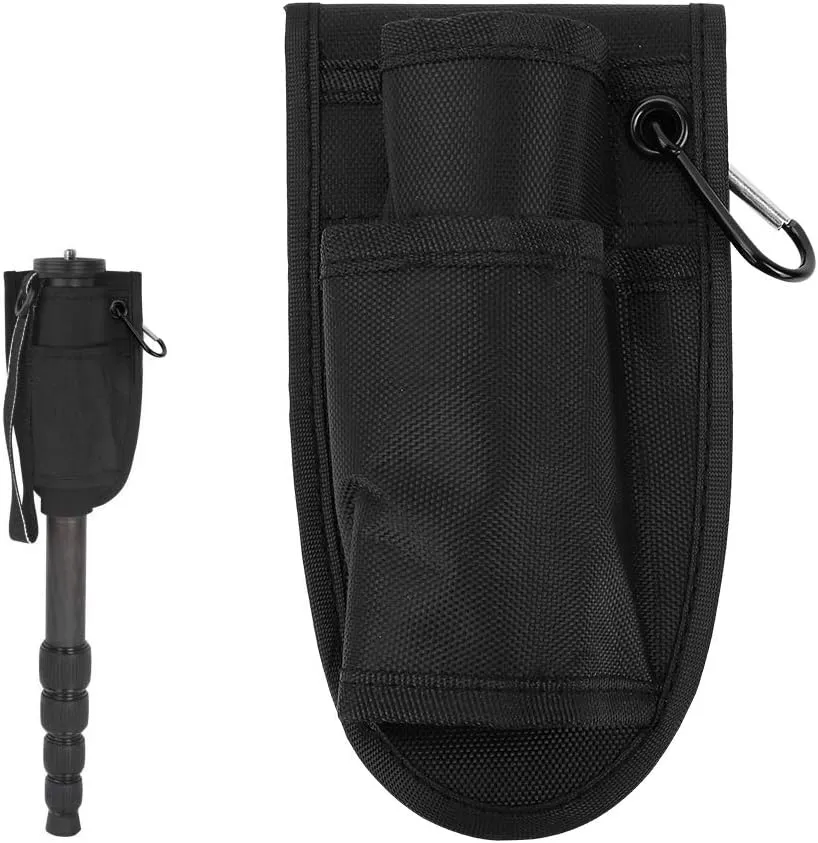 Akozon Monopod Belt Holder Waist Monopod,Portable Waist Bag Pouch Pocket Case Pack for Supporting DSLR Camera Monopod