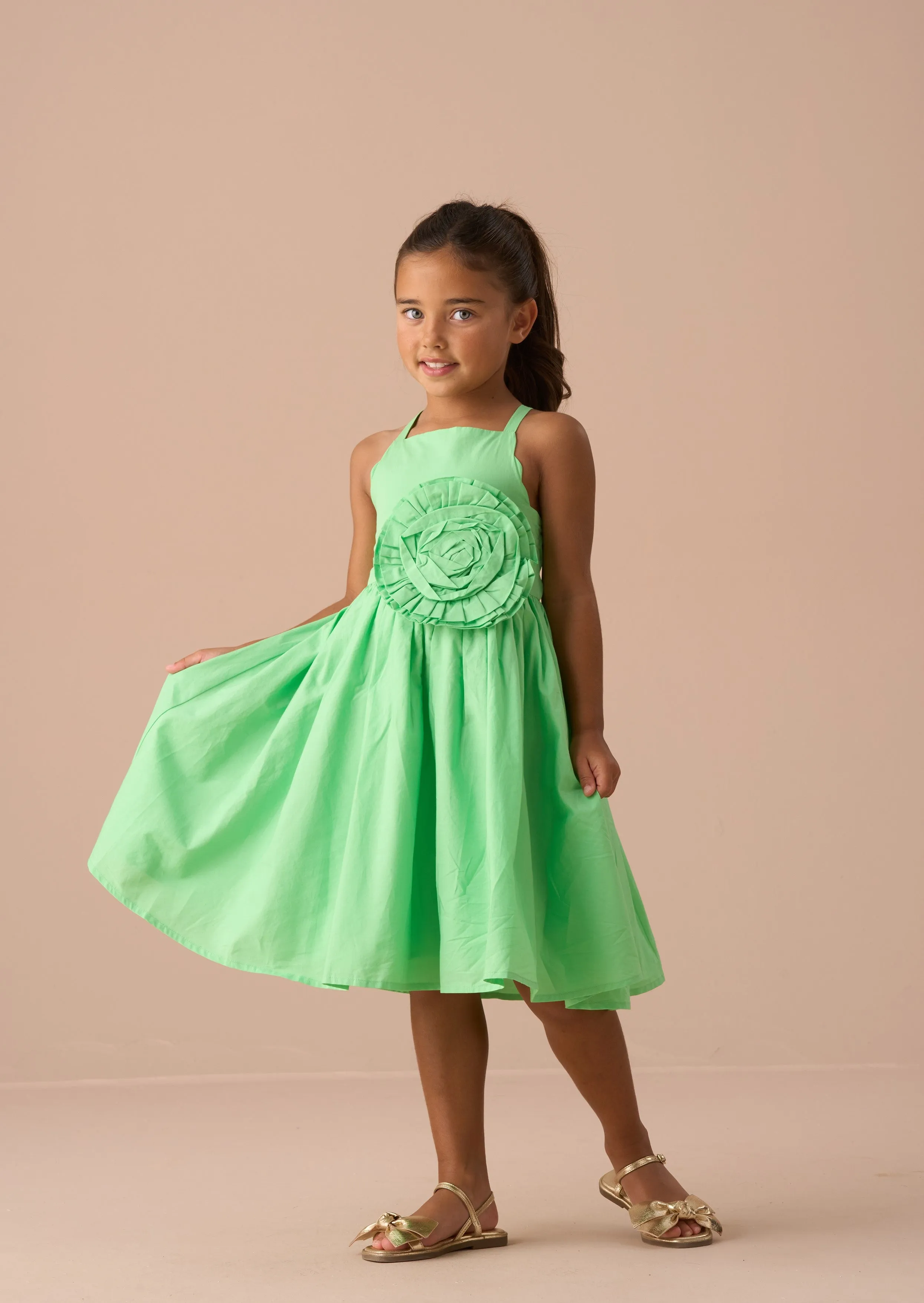 ANGEL & ROCKET ALEGRA CORSAGE SCALLOP JUMPER