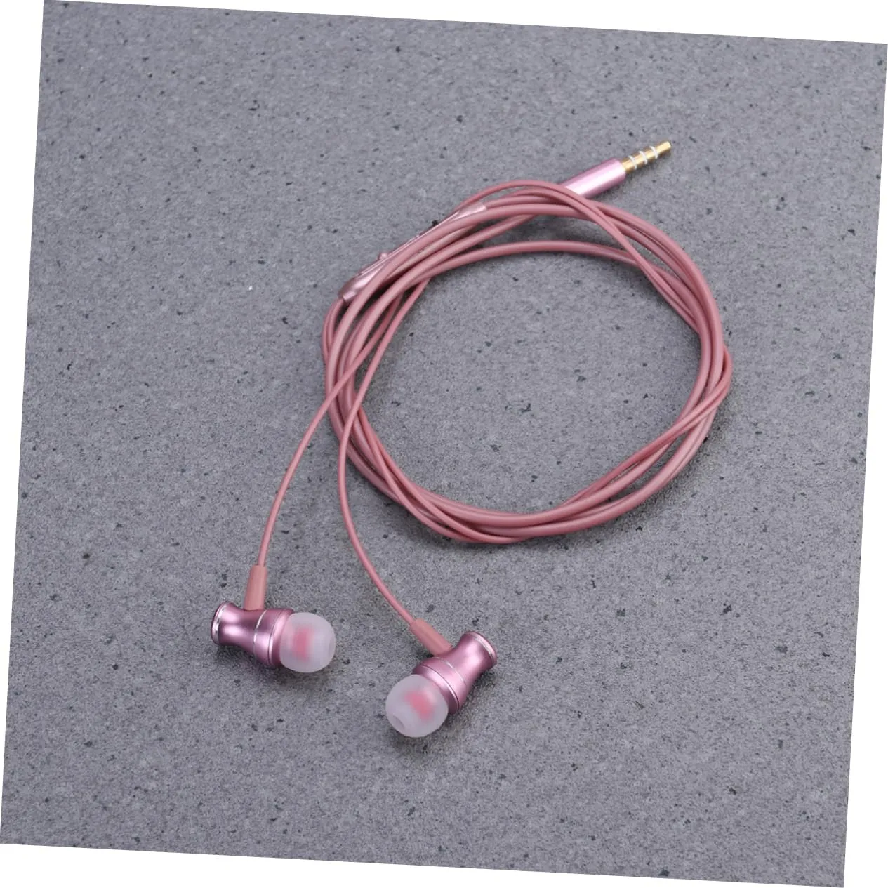 Angoily in-Ear Earphones with Microphone Noise Cancelling Wired Headphones Plug Ergonomic Design Durable Construction for Sports and Gym Pink