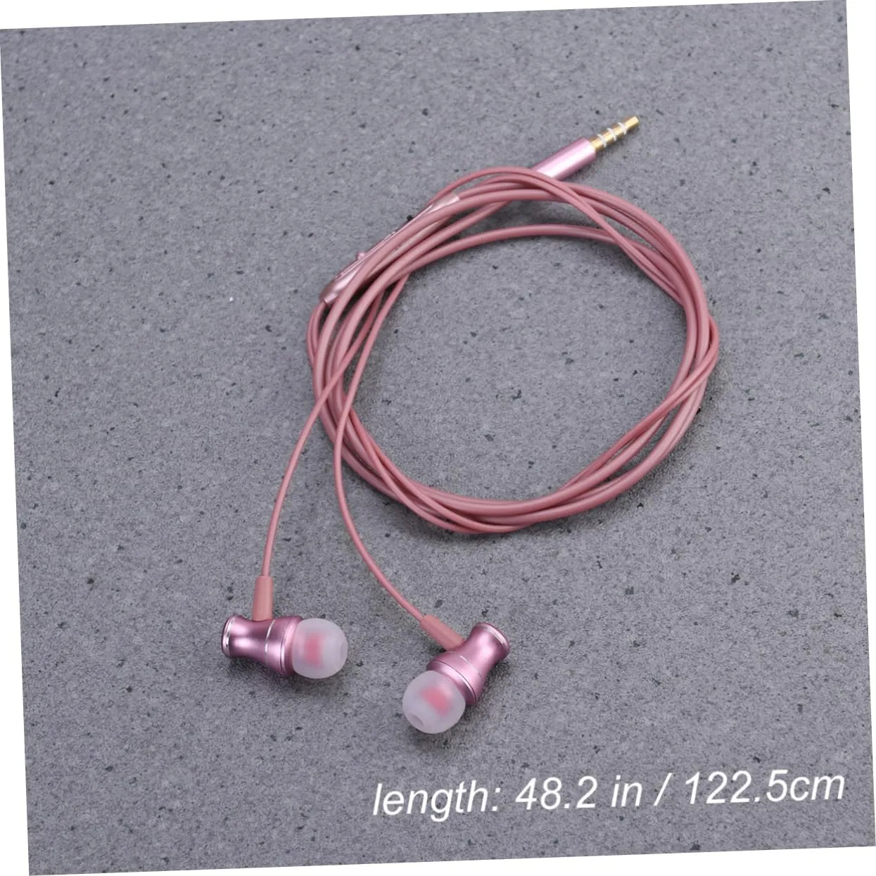Angoily in-Ear Earphones with Microphone Noise Cancelling Wired Headphones Plug Ergonomic Design Durable Construction for Sports and Gym Pink