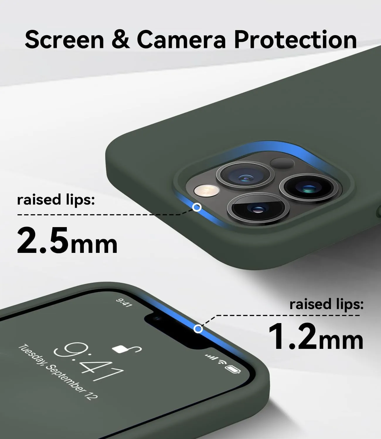 AOTESIER Magnetic for iPhone 13 Pro Max Phone Case, [Compatible with MagSafe][Military Shockproof Protection] Silicone Case with Soft Anti-Scratch Microfiber Lining, 6.7 inch, Alpine Green