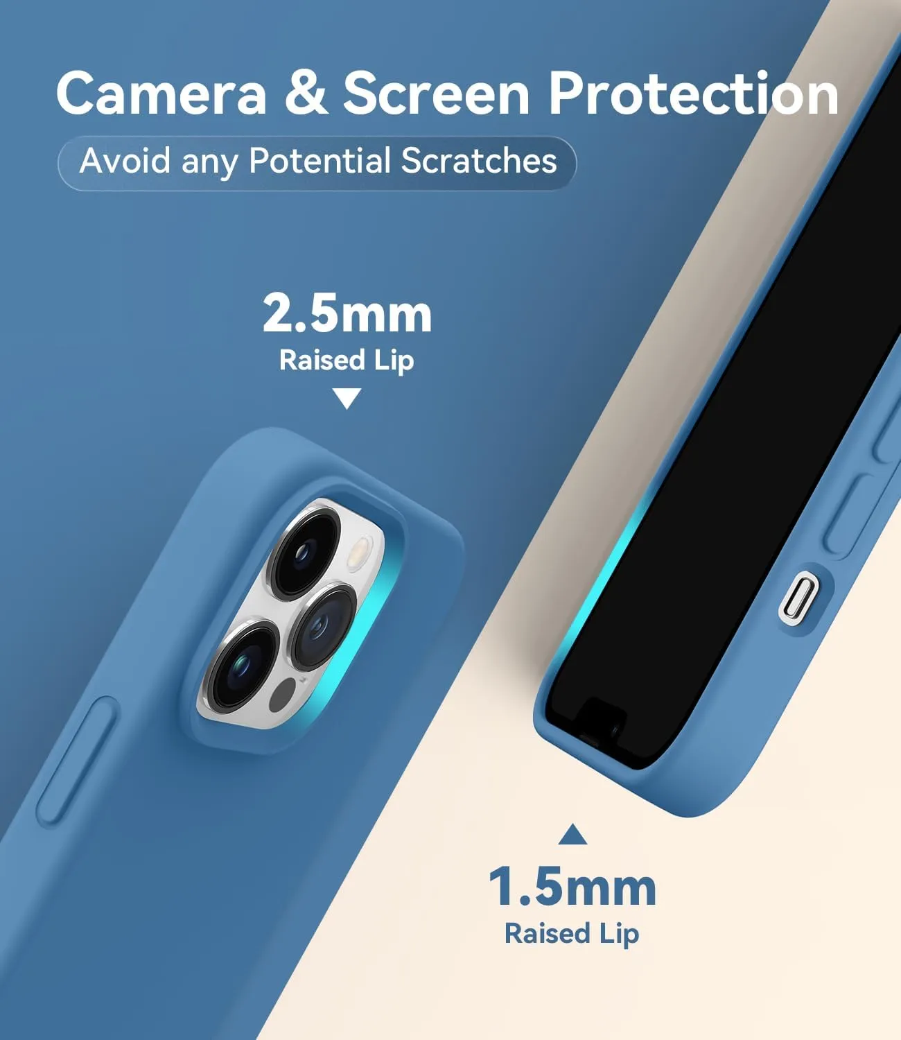 AOTESIER Magnetic for iPhone 13 Pro Max Phone Case, [Compatible with MagSafe][Military Shockproof Protection] Silicone Case with Soft Anti-Scratch Microfiber Lining, 6.7 inch, Blue
