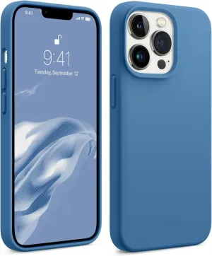 AOTESIER Magnetic for iPhone 13 Pro Phone Case, [Compatible with MagSafe][Military Shockproof Protection] Silicone Case with Soft Microfiber Lining, Camera & Screen Protection 6.1 inch, Azure Blue