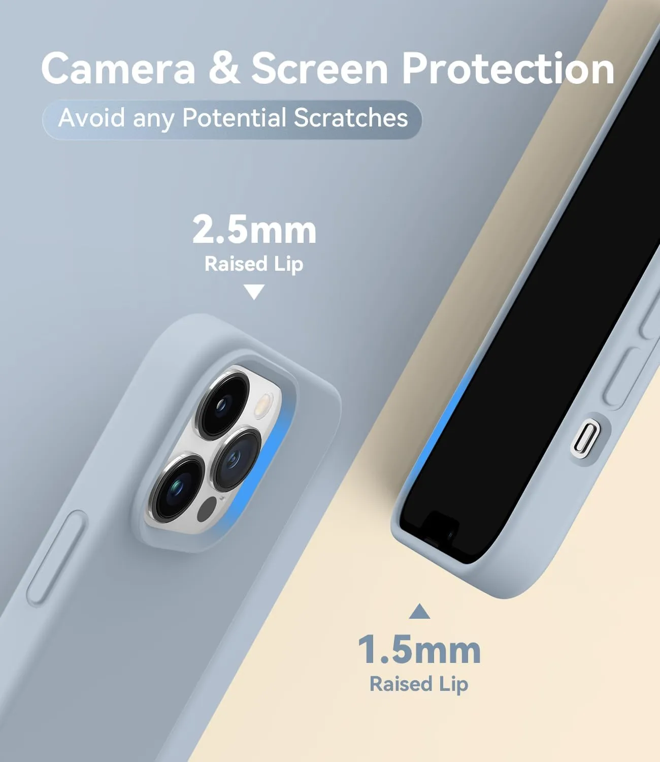 AOTESIER Magnetic for iPhone 13 Pro Phone Case, [Compatible with MagSafe][Military Shockproof Protection] Silicone Case with Soft Microfiber Lining, Camera & Screen Protection 6.1 inch, Baby Blue