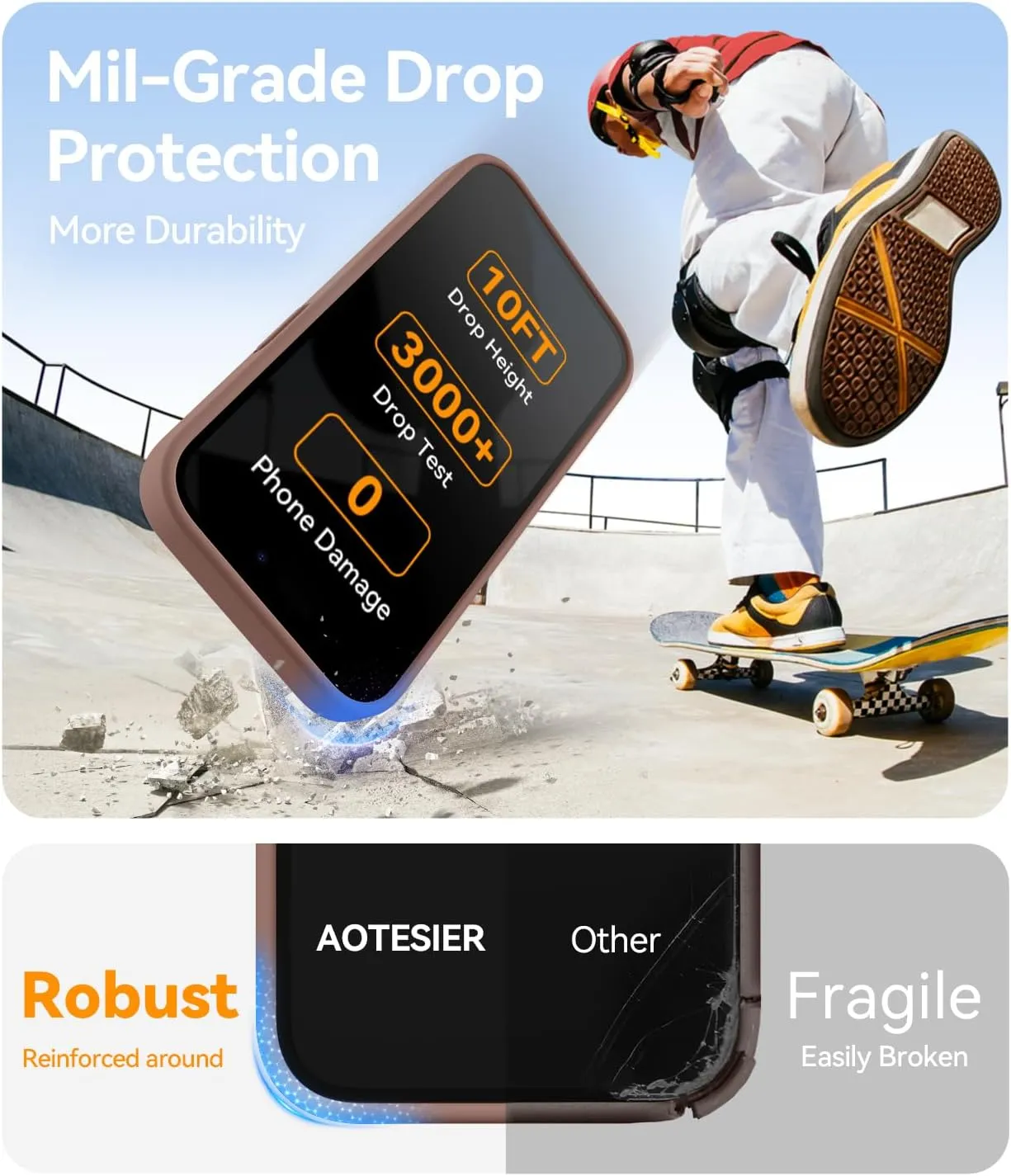 AOTESIER Magnetic for iPhone 13 Pro Phone Case, [Compatible with MagSafe][Military Shockproof Protection] Silicone Case with Soft Microfiber Lining, Camera & Screen Protection 6.1 inch, Light Brown