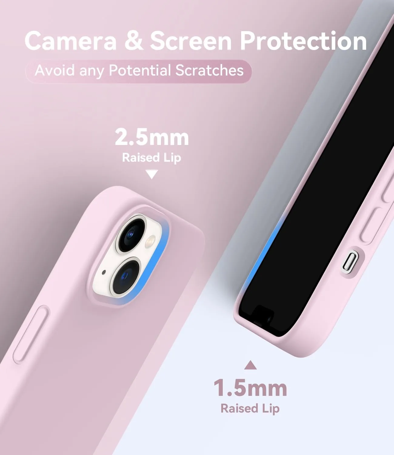 AOTESIER Magnetic Series for iPhone 13 Case, [Compatible with MagSafe] Full Body Shockproof Protective Silicone Phone Case with Anti-Scratch Microfiber Lining, 6.1 inch, Ice Pink