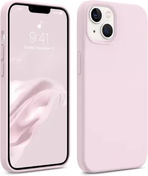AOTESIER Magnetic Series for iPhone 13 Case, [Compatible with MagSafe] Full Body Shockproof Protective Silicone Phone Case with Anti-Scratch Microfiber Lining, 6.1 inch, Ice Pink