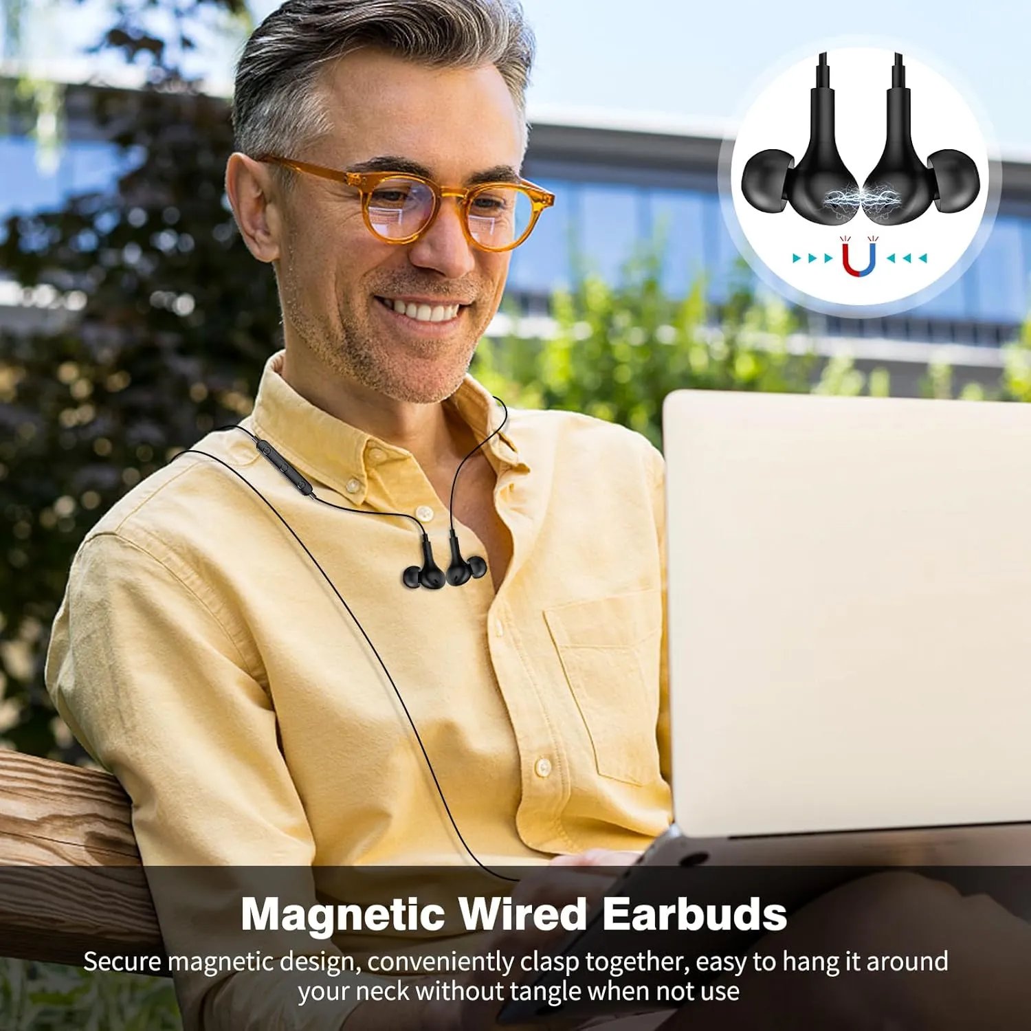 APETOO Wired Earbuds in-Ear Headphones for Mackbook Pro Air Laptop,Noise Isolation Earphones Corded 3.5mm Jack Plug-in Ear Buds Mic Volume Control for iPhone,Samsung,Android,Gaming Console,Kids,School