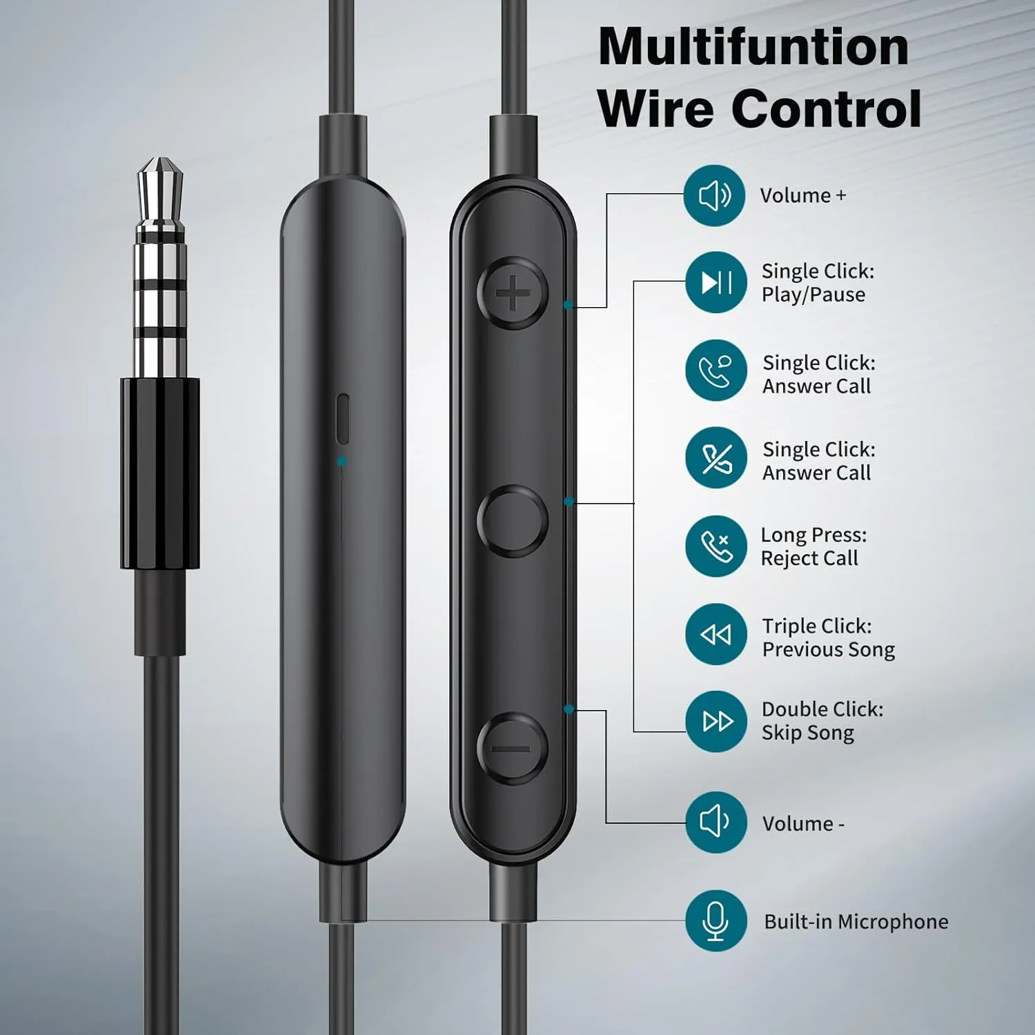 APETOO Wired Earbuds in-Ear Headphones for Mackbook Pro Air Laptop,Noise Isolation Earphones Corded 3.5mm Jack Plug-in Ear Buds Mic Volume Control for iPhone,Samsung,Android,Gaming Console,Kids,School