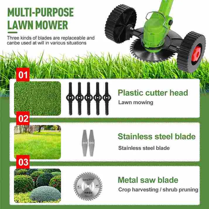 Aroflit 88V Electric Cordless Lawn Grass Weed Wacker Edge Trimmer