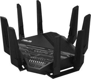 ASUS RT-BE96U BE19000 802.11BE Tri-Band Performance WiFi 7 Extendable Router with 6GHz support, Dual 10G Port, 320Mhz, lifetime internet security , MLO, Multi-RU puncturing , AiMesh Support