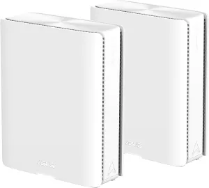 ASUS ZenWiFi BQ16 Pro Quad-Band WiFi 7 Mesh Router (2 Pack), up to 8000 sqft, 2X 10G Ports Each, Smart Home Master with Multi-SSID, VPN & Parental Controls, Subscription-Free Security, AiMesh