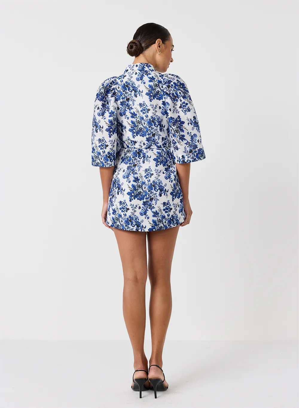 Augusta Silk Linen Micro Mini Shirt Dress