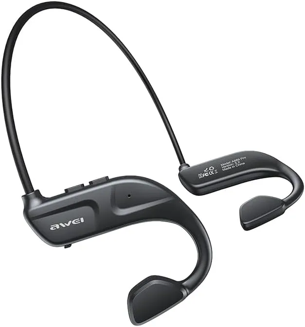 AWEI Open Ear Headphones,Wireless Bluetooth Air Conduction Sport HeadphonesUltra-Light at Just 0.04 Pounds Waterproof Wireless Earphones for Workouts, Running with Built-in Mic